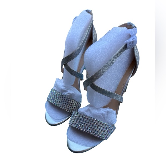 FINAL SALE❤️‍🔥Betsey Johnson Glitter Party Heels Blue Sole - Picture 2 of 6